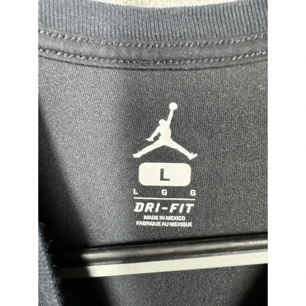 Air Jordan Jumpman Dri-FIT T Shirt Mens Large Black White Logo Basketball
